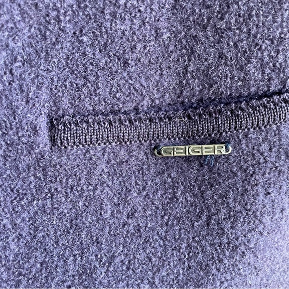 💜 Vintage PURPLE Geiger Wool Cardigan /Jacket 💜 - Picture 7 of 7